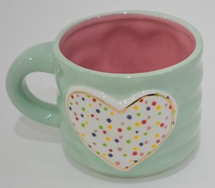 MUG, POLKA DOT HEART